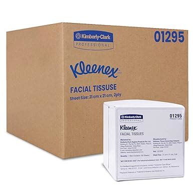 Kleenex® 2 ply Facial Tissue Cube Box, 60 Packs, 100 Pulls/Pack (Total ...