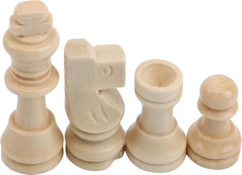 Buy DAIHUI Wooden Chess Pieces Wood Replacement Chessmen Set for Board ...