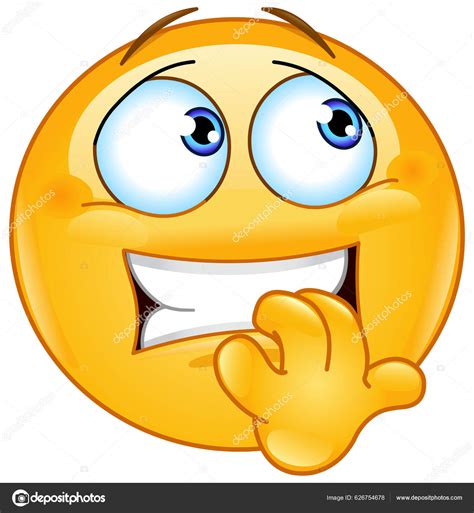 Emoji Emoticon Das Zur Seite Schaut Und Seine Nägel Beißt Stock-Vektorbild von ©yayayoyo 626754678
