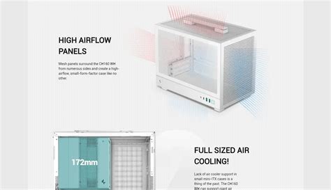 Buy DeepCool CH160 WH Portable Mini-ITX case at best price-Mdcomputers.in
