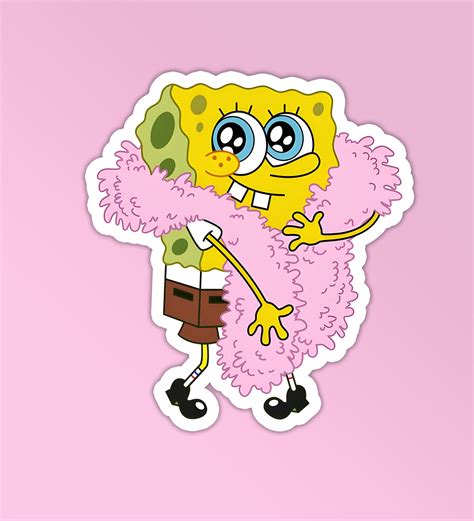 Glam Spongebob - Laptop & Mobile Stickers – Peeekaboo