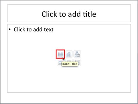 Image result for How to Add Table in PowerPoint