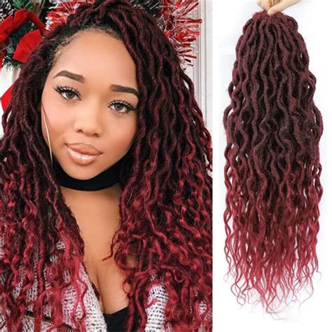Buy ZuYi Faux Locs Crochet Hair Goddess Pre-Looped Messy River Bohemian ...