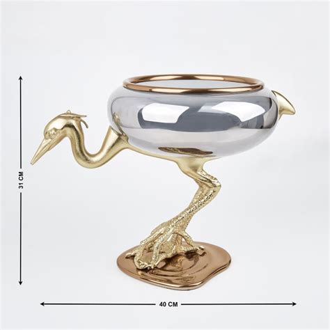 Buy Eternity Vivere Glass Heron Decorative Bowl from Home Centre at ...