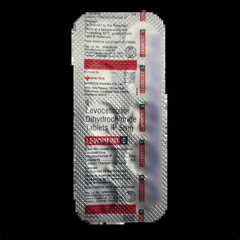 LEVOMERIT 5MG TABLET 10'S Price, Uses, Side Effects & Substitutes | Medkart
