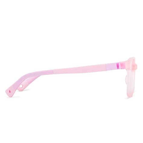 Buy Kids Glasses: Matte Transparent Pink Purple Pink Full Rim Rectangle ...