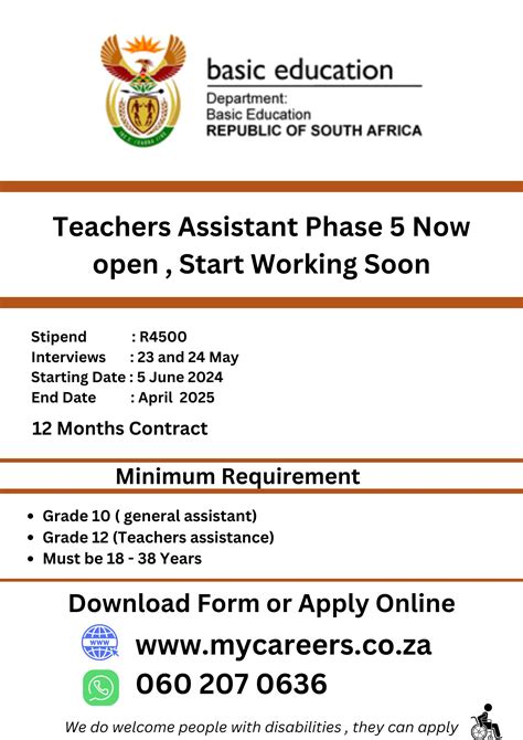 How To Apply for Teacher Assistant Jobs on SAYouth | mycareers.co.za