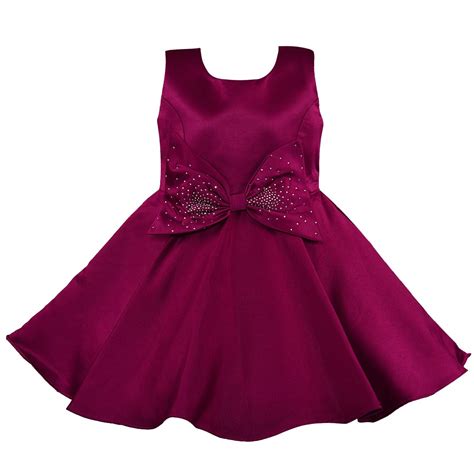 Wish Karo Baby Girl's A-Line Knee Length Frock (Violet, 3-6 Months ...