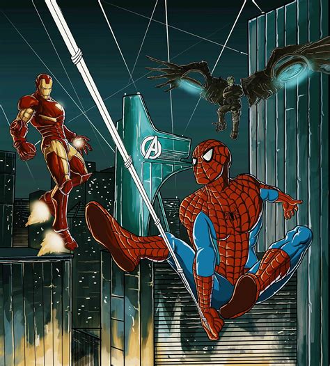 《蜘蛛侠：英雄归来》(9.8上映) 先行同人海报|插画|商业插画|刃一 - 原创作品 - 站酷 (ZCOOL)