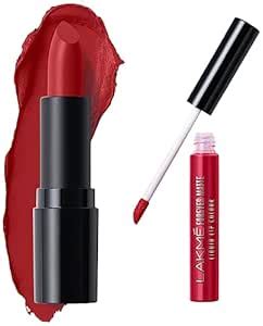 Buy Lakmé Forever Matte Liquid Lip Colour, Red Revival, 5.6 ml & Lakmé ...