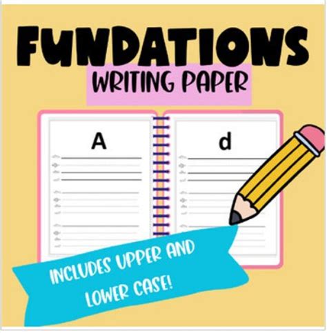 Fundations Inspired Handwriting Paper Uppercase and Lowercase Letters ...