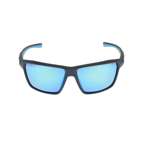 EYESafety Black Frame Blue Mirrored Polarized Sunglasses - UV ...