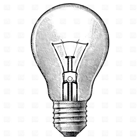 vintage light bulb drawing - Google Search Light Bulb Drawing, Light ...