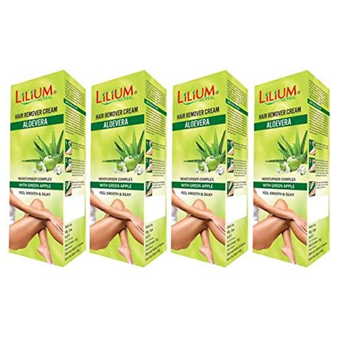 Lilium Aloe Vera Hair Removal Cream 50g Pack of 4 : Amazon.in: Health ...