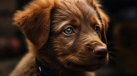 A dog with a brown face and green eyes | Premium AI-generated image