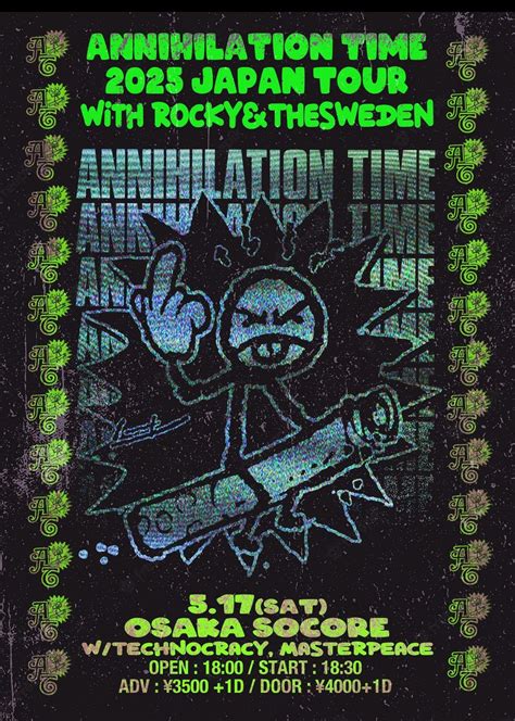 Annihilation Time 2025 JAPAN TOUR, SOCORE FACTORY, Osaka, 17 May 2025 ...