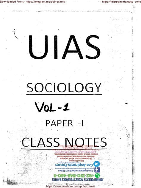 Image result for Sociology Lecture Notes PDF