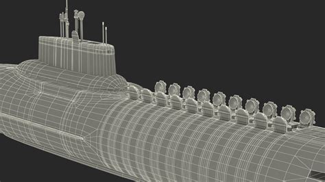 3D model Akula Project 941 Typhoon Class Ballistic Missile Submarine ...