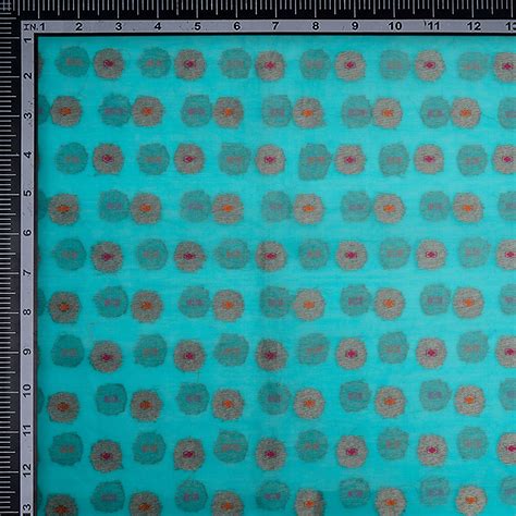 Buy Sky Blue Booti Pattern Handwoven Premium Banarasi Meenakari Brocade ...