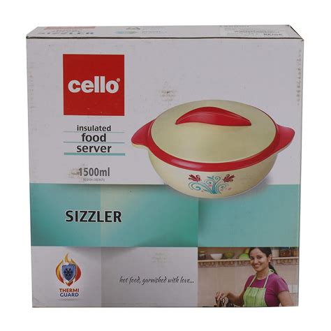 Buy Cello Sizzler Insulated Food Server, 1500ml, Beige, 1 Piece Online ...