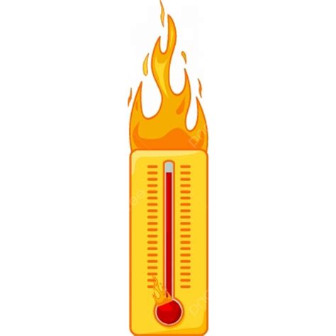 Cartoon Illustration Of A Thermometer On Fire To Show It Rsquo, S Too ...
