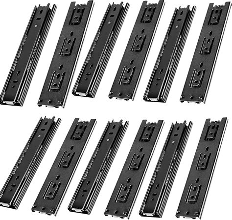 Buy ZOENHOU 6 Pair 8 Inch Drawer Slides, Heavy Duty Metal Steel Ball ...