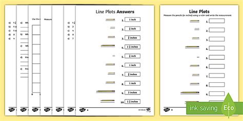 Measuring Pencils Line Plot Interpreting Data Differentiated Worksheets