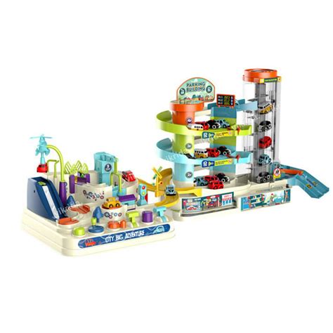 Vikrida 2 In 1 Car Adventure Parking Lot Building Rail | Desertcart INDIA