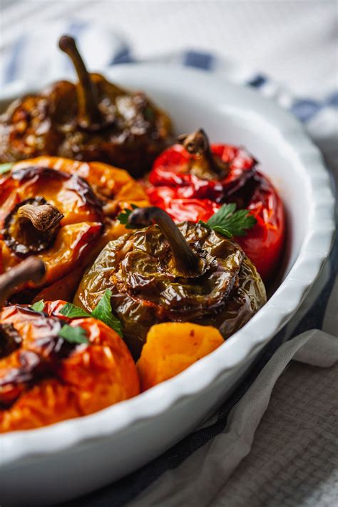 Greek Stuffed Peppers (Yemista) | Olive & Mango