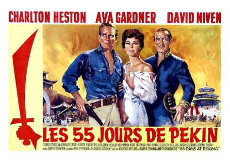les 55 jours de pekin, charlton heston, ava gardner, david niven ...