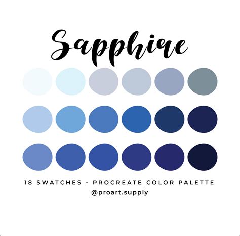 Sapphire Blue Color Chart