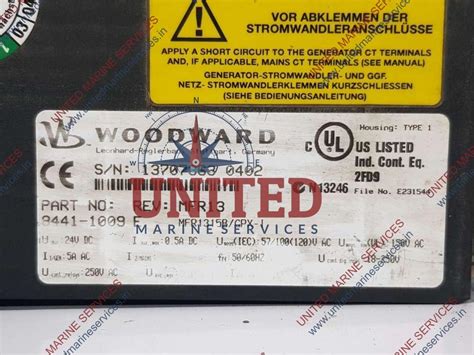 WOODWARD MFR13 MULTI FUNCTION RELAY MFR 1 REV E 8441-1009 E | United ...