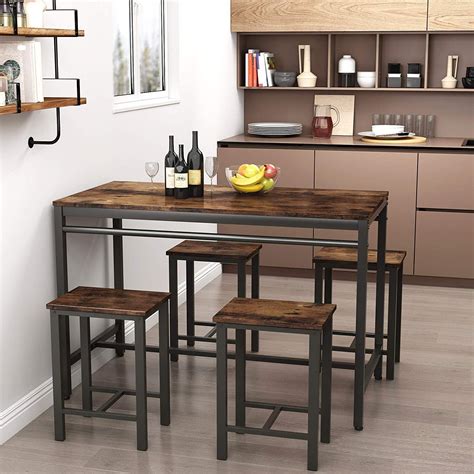 Buy Recaceik 5 Pieces Dining Table Set, Small Kitchen Table and Chairs ...