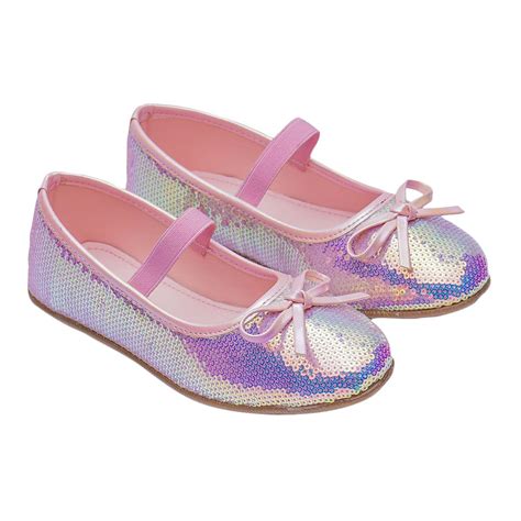 Buy Hopscotch Girls Synthetic Leather, PU Sequin Embellished Ballerinas ...
