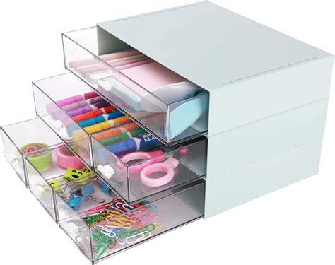 Buy Comix Desk Organizer with 6 Drawers, Rectangular Desktop Drawers ...