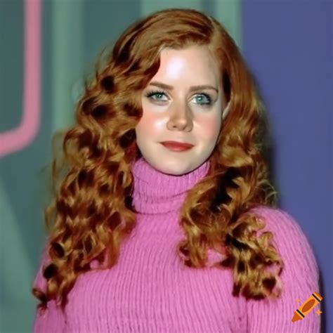 Young amy adams with long curly messy tall hairdo. she's wearing a ...