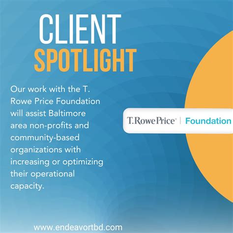 Endeavor TBD is working with the T. Rowe Price Foundation to help ...