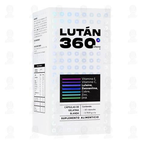 Lután 360° Suplemento Alimenticio, 60 Cápsulas de 0.7533 gr c/u.