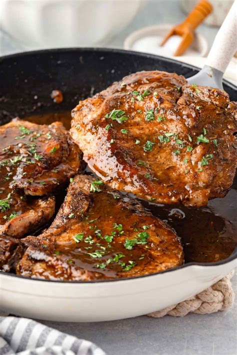 Balsamic-Glazed Pork Chops - Girl Gone Gourmet