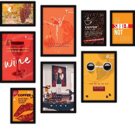 FATMUG Glass Framed Wine Wall Paintings for Room Home Decor ...