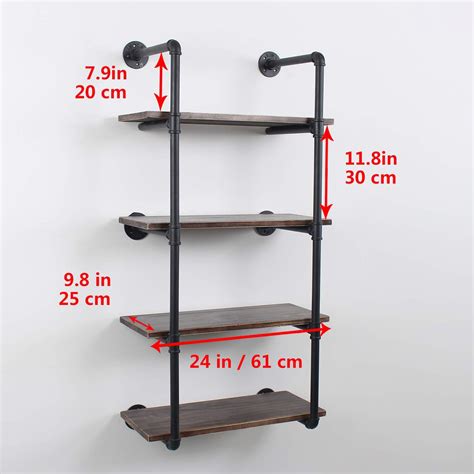 TOKIKA Rustic Floating Shelves with Wooden Shelves,4 India | Ubuy