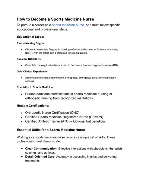 PPT - Sports Medicine Nurse PowerPoint Presentation, free download - ID ...