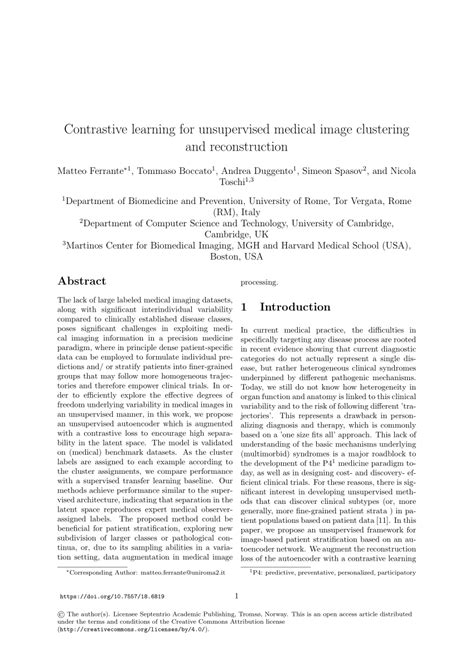 Image result for Unsupervised Learning for Medical