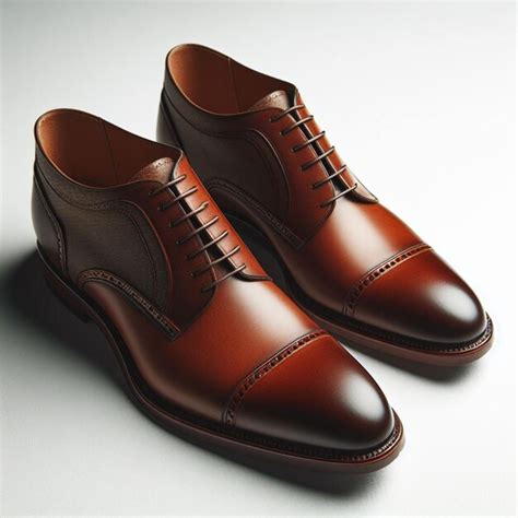 Hyper realisitic vector art male brown leather handcrafted shoes ...