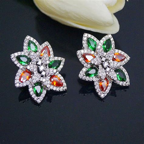 Big Orange & Green Studs – Enumu