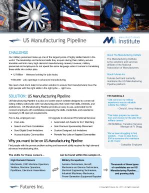 Fillable Online About The Manufacturing Institute Fax Email Print ...