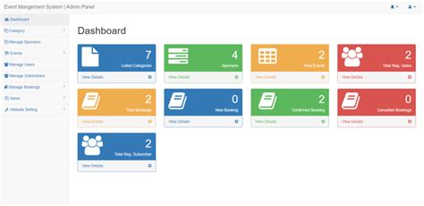 Event Management System Using PHP and MySQL 的图像结果