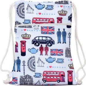 Flipkart.com | JEH BAGS Bus Printed Cotton Drawstring Backpack Backpack ...