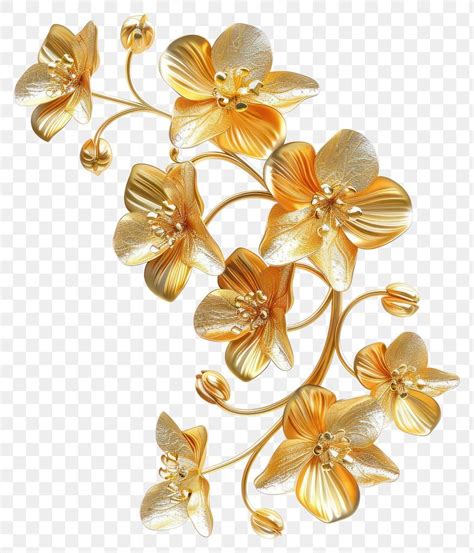 PNG Elegant golden floral decoration | free image by rawpixel.com ...