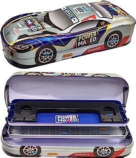 SIZLAR Collection Metal Car Pencil Box for Kids Double Layer Metal ...